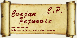 Cvejan Pejnović vizit kartica